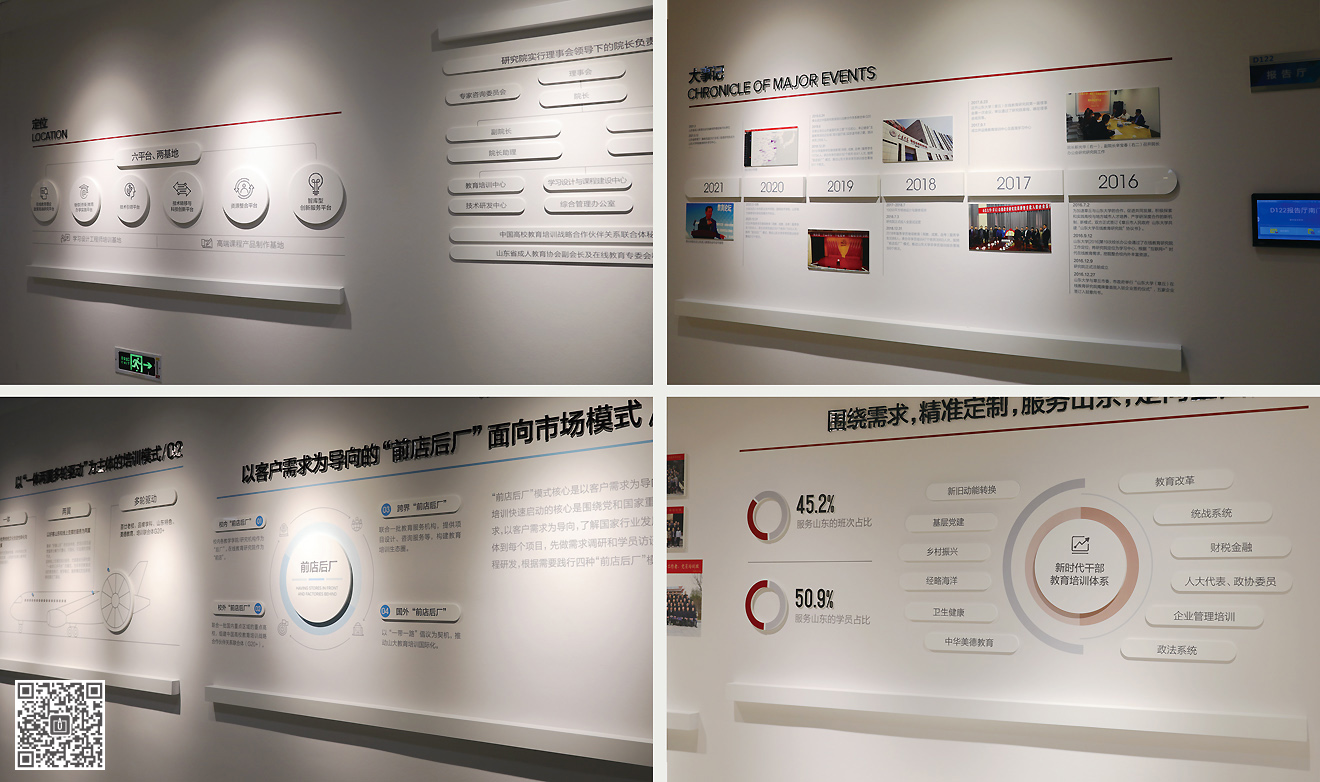 山東大學(xué)在線教育研究院文化長廊設(shè)計施工